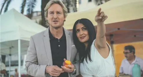  ?? AMAZON STUDIOS ?? In the movie Bliss, Owen Wilson's Greg is led to believe that he and Salma Hayek's Isabel are two of the few real people on Earth.