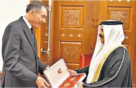  ?? ?? Tantum in 2018 with the King of Bahrain, to whom he gave ‘courageous and impartial advice’