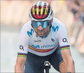  ?? FOTO: EFE ?? Alejandro Valverde sigue siendo una referencia del pelotón a pesar de sus 40 años