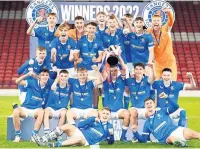  ?? ?? HAMPDEN HEROES Rangers youngsters celebrate cup win