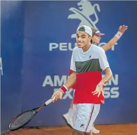  ?? PRENSA ATP DE BUENOS AIRES ?? Uno. A Francisco Cerúndolo lo eliminó Djere.