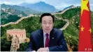  ??  ?? Chinas Botschafte­r in der Schweiz, Wang Shihting (Screenshot)