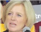  ?? Alberta Premier Racher Notley: “I will not ever, ever, ever let them out gay kids.” CP ??