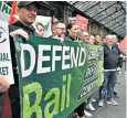  ?? ?? Rail workers have embarked on industrial action and are planning further strikes