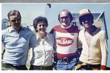  ??  ?? RIGHT Bathurst 1978. Jack Ahearn, Moyna Boulden, Mike Hailwood and Ron.