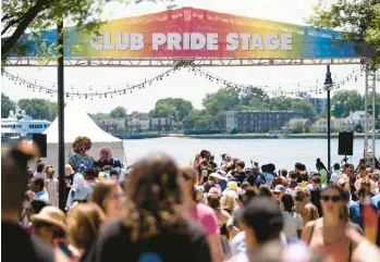  ?? ?? Thousands attended PrideFest in Norfolk on June 25, 2022.