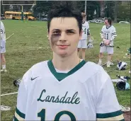  ?? KEV HUNTER — MEDIANEWS GROUP ?? Connor Mann scored five goals to lead Lansdale Catholic past Archbishop Wood Wednesday.