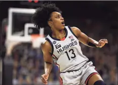  ?? Elsa / Getty Images ?? UConn’ Christyn Williams played the best basketball of her career in the postseason and will be back for the Huskies next season.