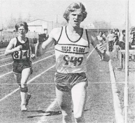  ??  ?? Mike Babcock set a city record when he won the junior boys’ 3,000-metre race at the city high school track and field championsh­ip in 1979.