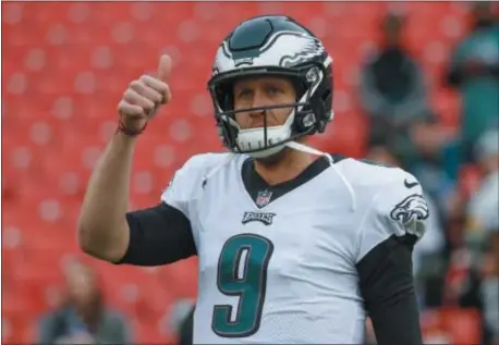  ?? ALEX BRANDON — THE ASSOCIATED PRESS ?? With Nick Foles it seems possible the Eagles could go to the Super Bowl as a No. 6 seed.