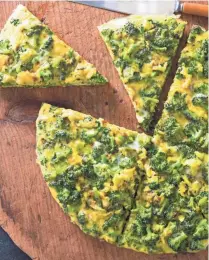  ?? AMERICA’S TEST KITCHEN VIA AP ?? This dish of frittata with broccoli and turmeric is from a recipe by America’s Test Kitchen.