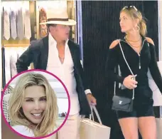  ?? FOTOS: GROSBY. ?? PAREJA. Luis Miguel ya olvidó su pasado con Desirée Ortiz. El “Sol” se fue de compras con su novia Mollie Gould.