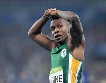  ?? Picture: GAVIN BARKER, BACKPAGEPI­X ?? FLEXING MY FAST MUSCLES: Akani Simbine will be looking to make up for his exclusion from the Rio Olympics 200m by dipping below 20 seconds this season.