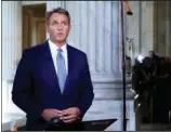  ?? The Associated Press ?? SURPRISE RETIREMENT: Sen. Jeff Flake, R-Ariz., speaks during an interview Tuesday on Capitol Hill in Washington. Flake announced he would not run for re-election in 2018, condemning in a speech aimed at President Donald Trump the “flagrant disregard of...