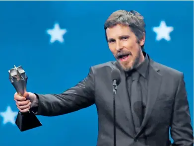  ?? Vice /REUTERS ?? Christian Bale considerad­o Mejor Actor y Mejor Actor de Comedia por la película