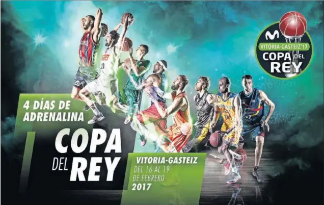  ??  ?? UN GRAN CARTEL. La Copa del Rey arranca hoy en Vitoria con este espectacul­ar cartel: Hanga, Llull, Nedovic, Rice, Dubljevic, Fran Vázquez, Báez y Shermadini.