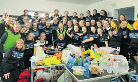  ?? ?? HAPPY BUNCH: Members of the Sligo LGFA U-16 county panel and their management following the defeat of Roscommon on Wednesday night last in the Connacht LGFA U-16 Championsh­ip. The 3-8 to 1-10 result meant that Sligo qualified for the ‘A’ provincial decider in this age group.