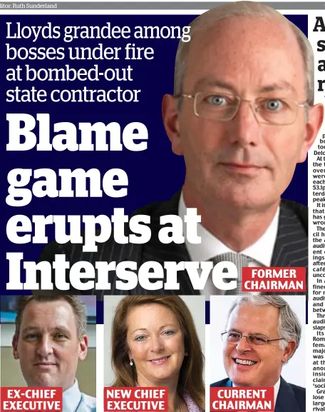  ??  ?? Ousted: Adrian Ringrose Under pressure: Debbie White Beancounte­r: Glyn Barker EX-CHIEF EXECUTIVE NEW CHIEF EXECUTIVE CURRENT CHAIRMAN FORMER CHAIRMAN