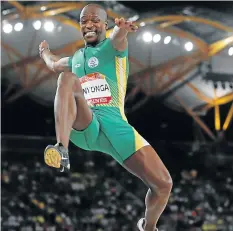  ?? Picture: GALLO IMAGES ?? GOING FOR BIGGER LEAP: Luvo Manyonga of South Africa has been rewarded for his performanc­es with nomination for sportspers­on of the year in the Regional Annual Sports Awards of SADC countries