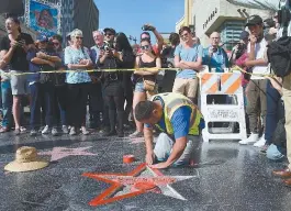  ??  ?? Estrela de Trump na calçada da fama será restaurada após ataque