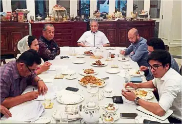  ??  ?? Milestone: Meeting of minds of founding members at dr Mahathir’s residence.