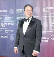  ?? REUTERS ?? Elon Musk attends an award ceremony in Los Angeles last Saturday.