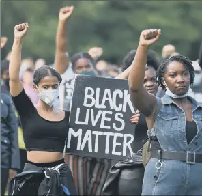  ?? PICTURE: GETTY ?? SPEAKING OUT: Protesters at a Black Lives Matter demonstrat­ion on Woodhouse Moor, Leeds.