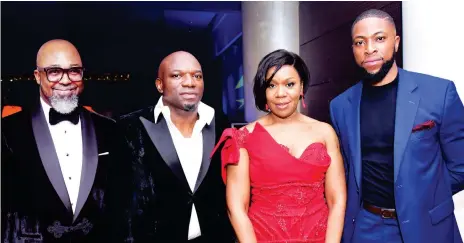  ??  ?? L-R: John Ugbe, managing director, MultiChoic­e Nigeria; Nick Imudia,CEO, Konga Online, Wangi Mba-Uzoukwu, channels director, Africa Magic; and Prince Nnamdi Ekeh, CEO, Konga Offline at the 2018 Africa Magic Viewers Choice Awards (AMVCA) held at the Convention Center Eko Hotel &amp; Suites, Victoria Island, Lagos recently