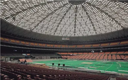  ?? 2012 PHOTO BY PAT SULLIVAN, AP ?? Plans call for the Astrodome to host convention­s and have parking space built where the playing surface used to be.