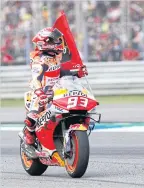  ??  ?? Marc Márquez was crowned Thailand Grand Prix champion last year.