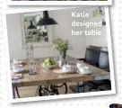  ??  ?? Katie designed her table