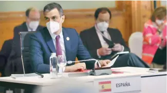  ?? F.E. ?? Pedro Sánchez, presidente del Ejecutivo español, interviene en la Cumbre.