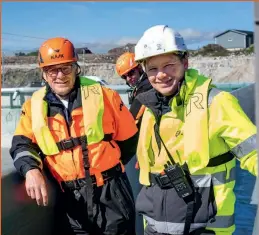  ?? ?? Above: Roger Mosand (chairman) and Martin Rasmussen (CEO), Andfjord Salmon