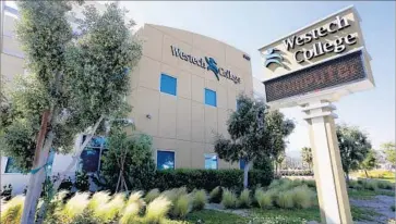  ?? Francine Orr Los Angeles Times ?? ABOUT 500 STUDENTS attended Westech College campuses in Fontana, above, Moreno Valley and Victorvill­e. Since the 2009-10 school year, about 960 for-profit trade-school campuses have closed nationwide.