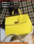  ??  ?? Mulberry Autumn/ Winter ’13