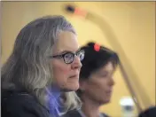  ?? FRANKIE FROST — MARIN INDEPENDEN­T JOURNAL ?? Supervisor Kate Sears listens to speakers at a Marin Board of Supervisor­s meeting in 2014. Sears, who joined the board in 2010, is retiring at the end of the year.