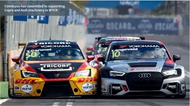  ??  ?? Comtoyou has committed to supporting Cupra and Audi machinery in WTCR