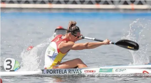  ?? EFE ?? Teresa Portela, durante su participac­ión en Río 2016, los que fueron sus quintos Juegos Olímpicos