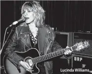  ??  ?? Lucinda Williams