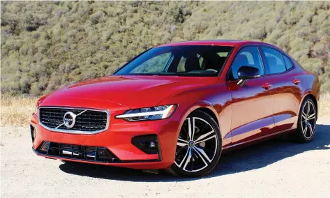  ?? PHOTOS: PETER BLEAKNEY / DRIVING ?? The new S60 is stylish both outside and in, carrying on the Volvo tradition with superlativ­e front seat comfort.