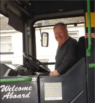  ??  ?? Paddy behind the wheel before his retirement.