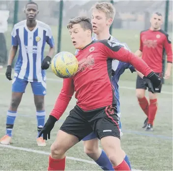  ??  ?? Dan Fountain scored for Netherton United against Sawtry.