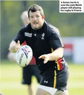  ??  ?? > Aaron Jarvis is now the only Welsh player still playing his rugby in France