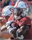  ?? STAN SZETO, USA TODAY SPORTS ?? Stanford running back Bryce Love has 1,387 yards this season.