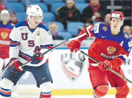  ?? NATHAN DENETTE/THE CANADIAN PRESS ?? Sabres draft pick Casey Mittelstad­t, 19, is coming off an MVP performanc­e at the world juniors in Buffalo, N.Y.