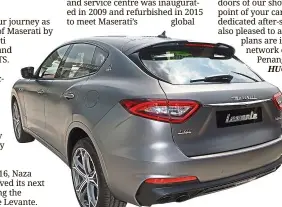  ??  ?? The Levante’s sloping rear windscreen gives a sporty appearance.