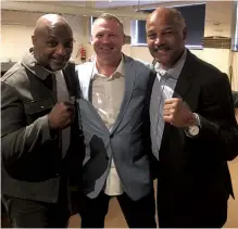  ?? ?? WHAT A DAY: Graham with Bob Williams and John Conteh