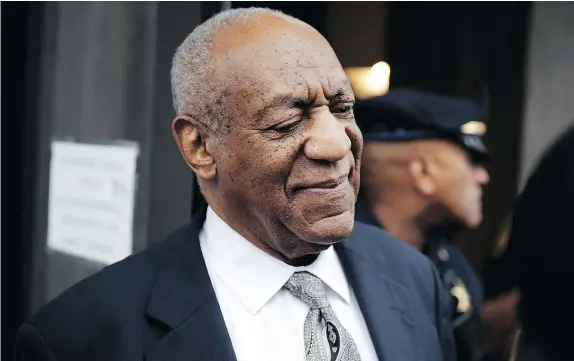  ?? — THE ASSOCIATED PRESS ?? Bill Cosby exits the Montgomery County Courthouse after a mistrial was declared in his sexual assault case in Norristown, Pa., on Saturday. The 79-year-old’s trial ended without a verdict after jurors failed to reach a unanimous decision.