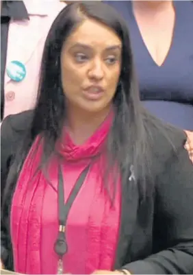  ?? PA ?? > Labour’s Naz Shah ‘wholeheart­edly’ apologisin­g to MPs in the Commons