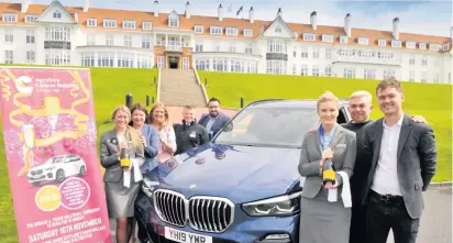  ??  ?? Top prize A BMW is the star prize at this year’s Ayrshire Cancer Support Ladies Lunch at Trump Turnberry